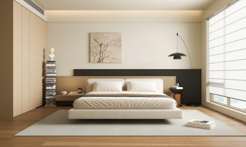 Modern bedroom 3D Model .c4d .max .obj .3ds .fbx .stl .blend 