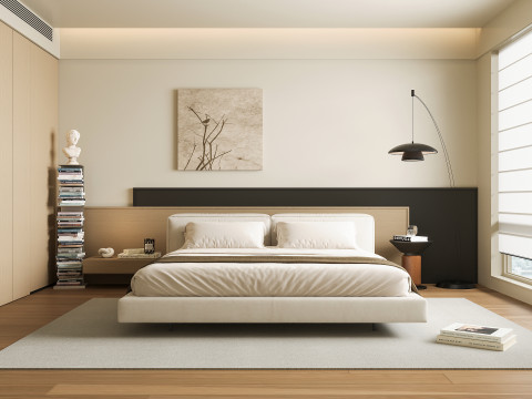 モダンなベッドルーム 3Dモデル