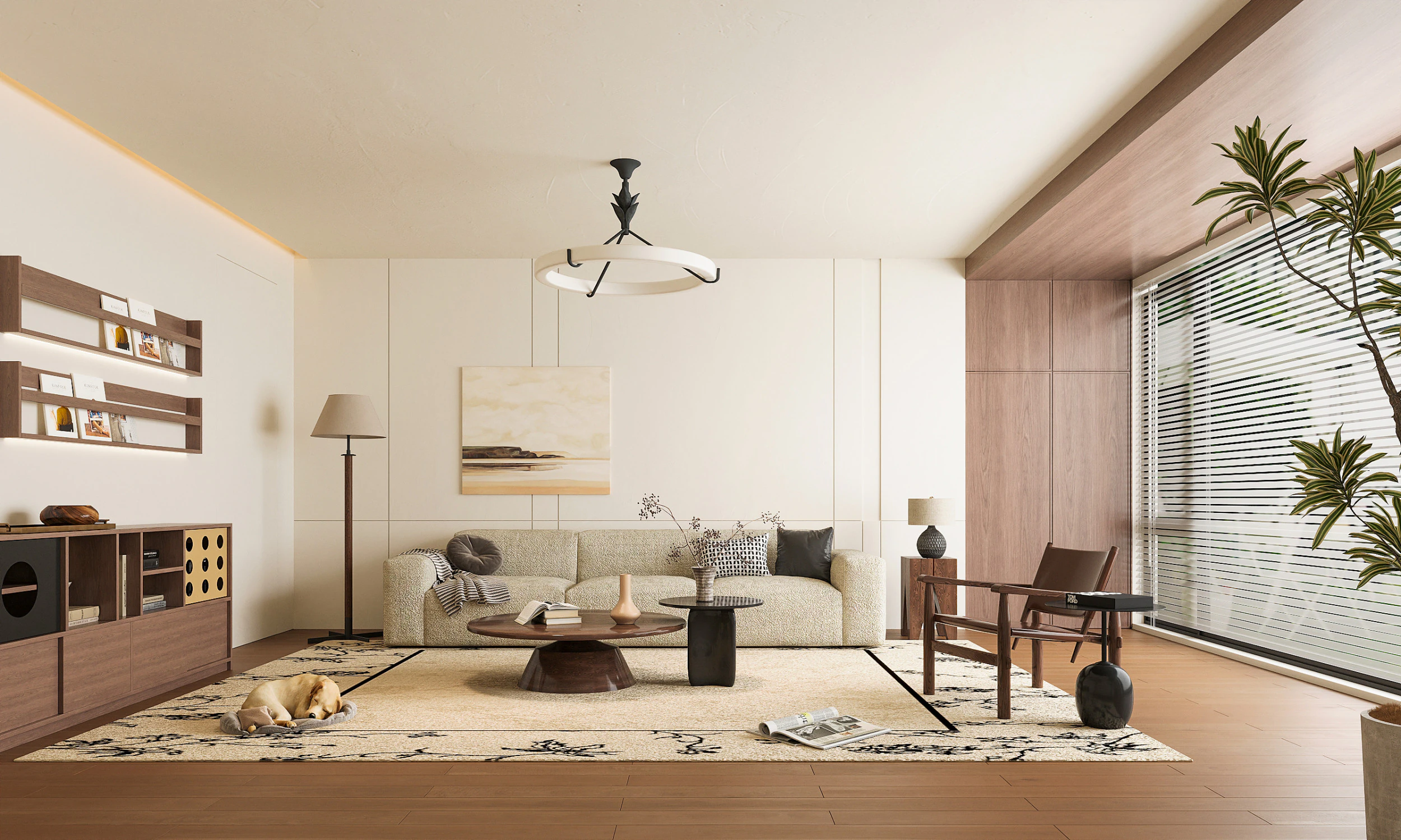 Modern living room 3D Model .c4d .max .obj .3ds .fbx .stl .blend 