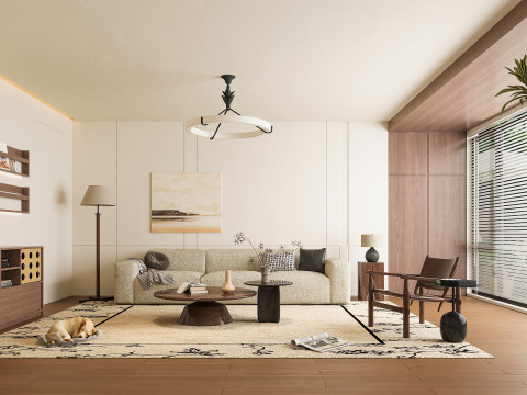 Modernes Wohnzimmer 3D Modell