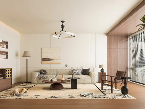 Сучасна вітальня 3D Модель