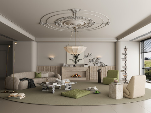 Modern oturma odası 3D Model