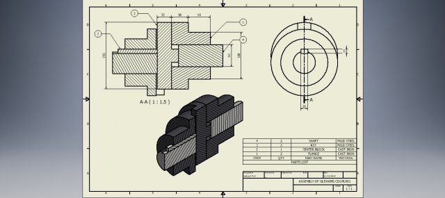 oldham coupling 3D Model .c4d .max .obj .3ds .fbx .stl .blend 