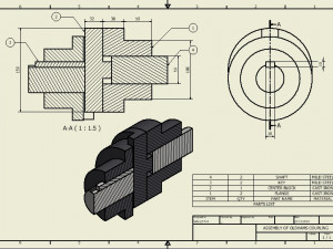 oldham coupling Modello 3D