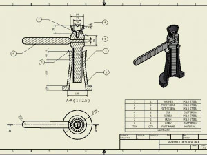 나사 잭 3D 모델