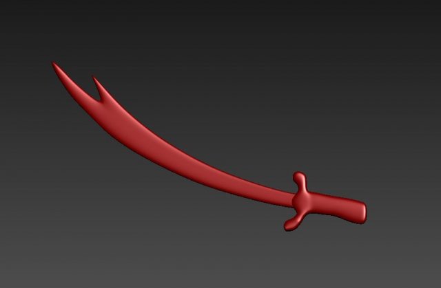 hz sword of ali 3D Model .c4d .max .obj .3ds .fbx .stl .blend 