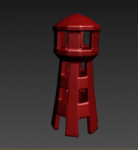 guard tower - watchtower tower 3D Принт Модель .c4d .max .obj .3ds .fbx .stl .blend 