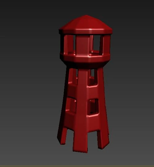 guard tower - watchtower tower 3D Print Model .c4d .max .obj .3ds .fbx .stl .blend 