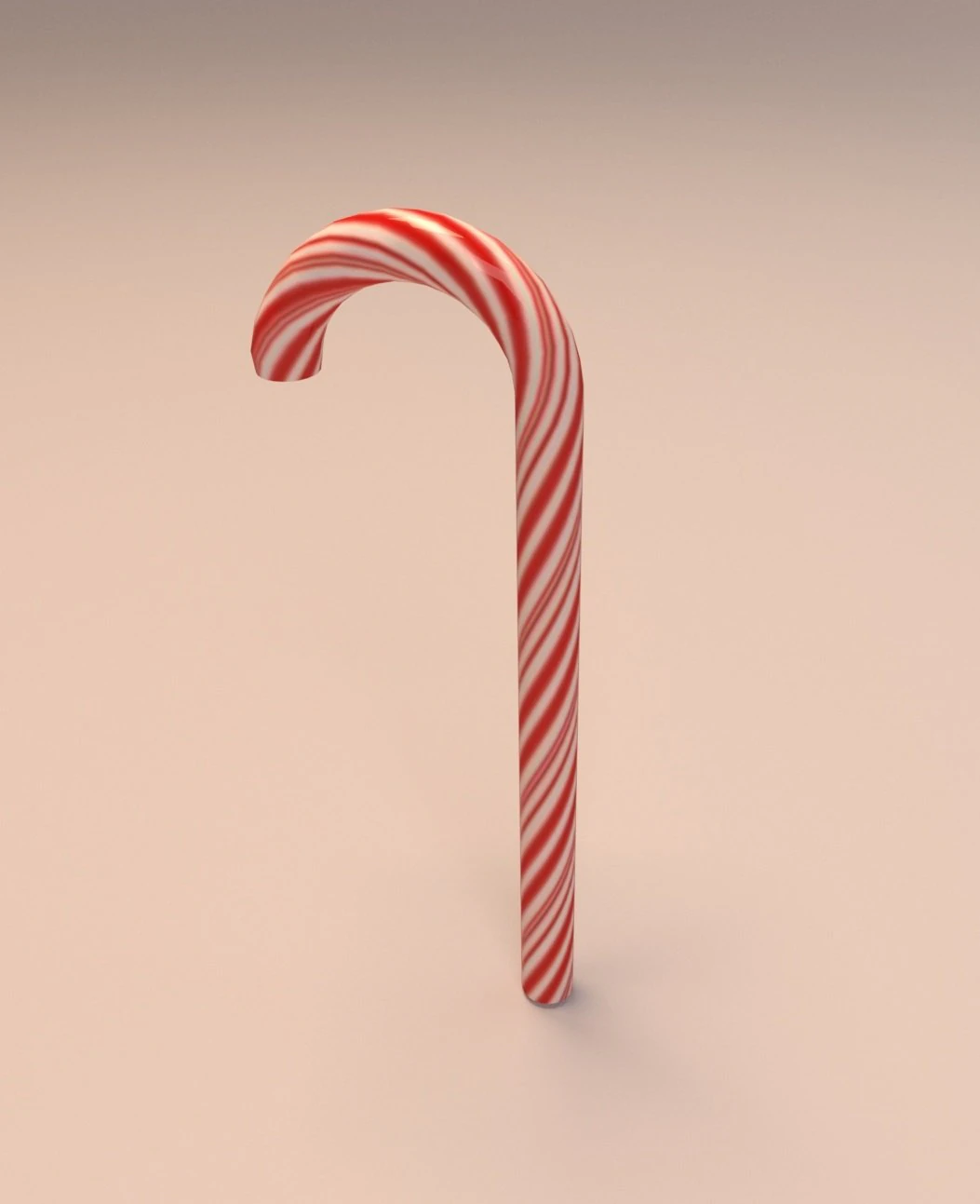 low poly candycane - game ready 3D Model .c4d .max .obj .3ds .fbx .stl .blend 