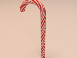 low poly candycane - game ready 3D Model