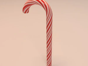 ローポリ キャンディケーン - ゲーム対応 3Dモデル