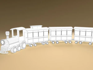 trem de brinquedo Modelo 3D