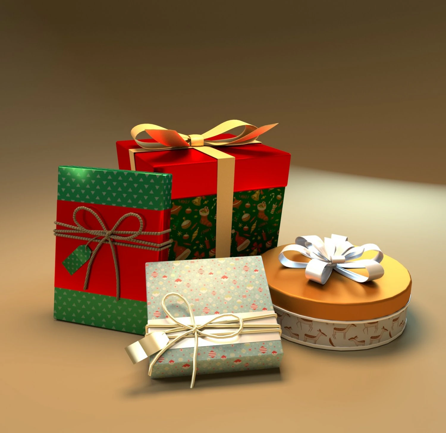 pacote de presentes 01 Modelo 3D .c4d .max .obj .3ds .fbx .stl .blend 