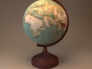 low poly globe 3D Model
