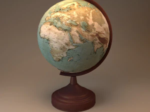 laag poly wereldbol 3D Model