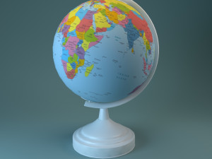 low poly globe 3D Model
