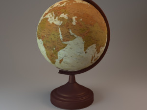 low poly globe 3D Model