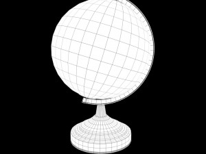 low poly globe 3D Model