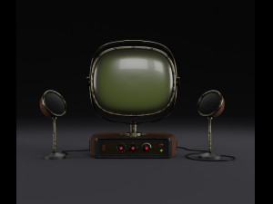 old look tv set 3D Model