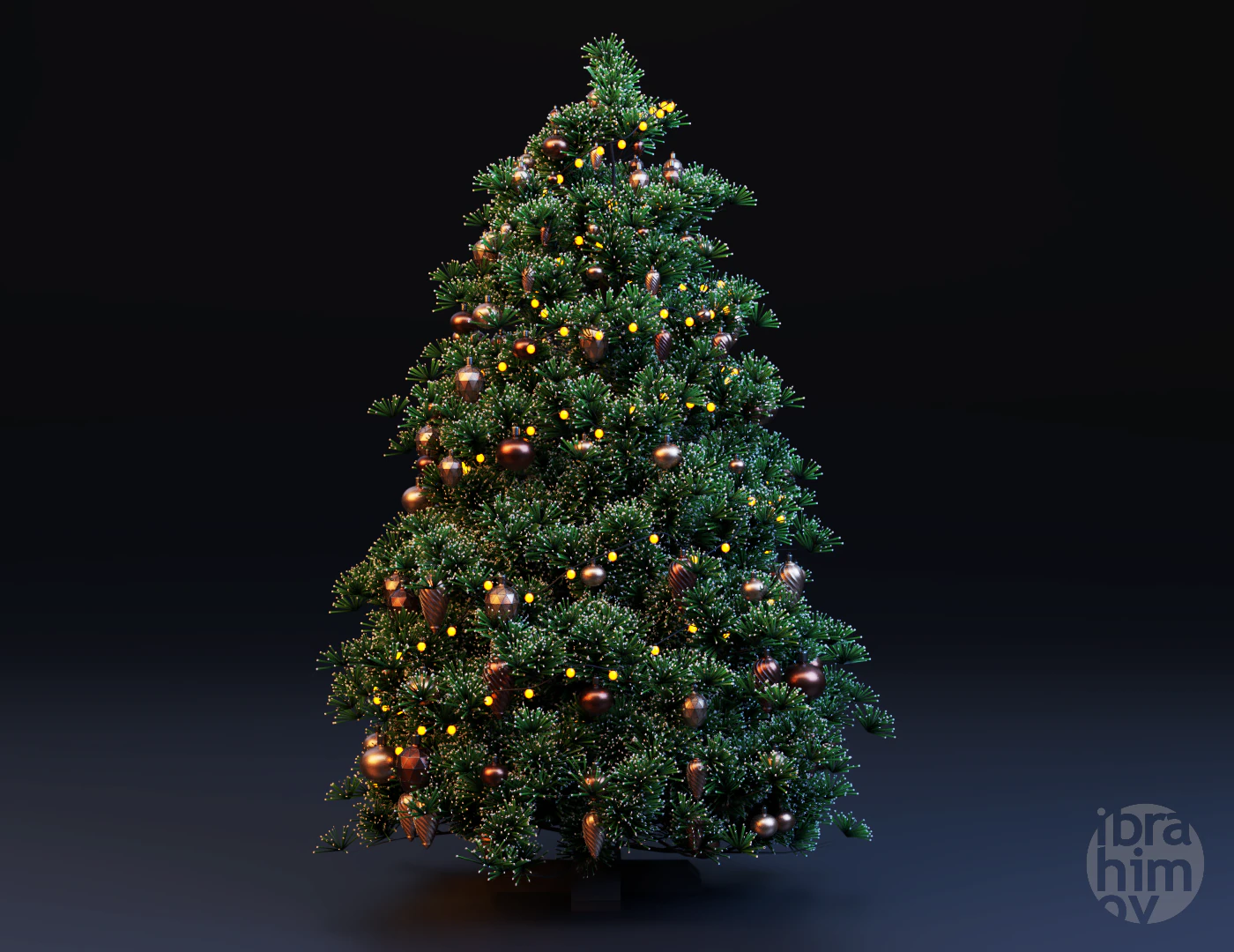 christmas tree 3D Model .c4d .max .obj .3ds .fbx .stl .blend 