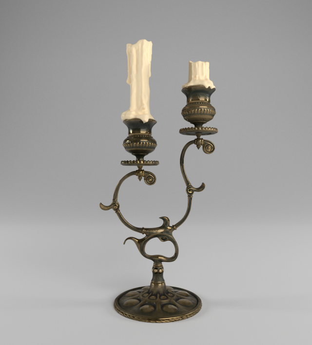 candelabrum high poly Modello 3D .c4d .max .obj .3ds .fbx .stl .blend