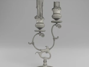 канделябр высокополигональная 3D Модель