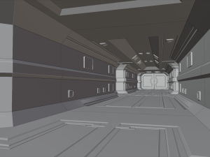 spaceship corridor modules 3D Model
