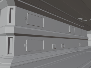 spaceship corridor modules 3D Модель