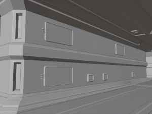 spaceship corridor modules 3D Model