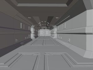 spaceship corridor modules 3D Модель