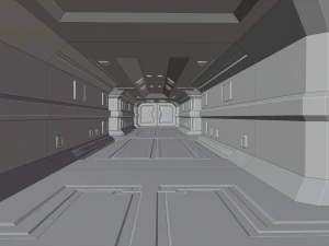 spaceship corridor modules 3D Model