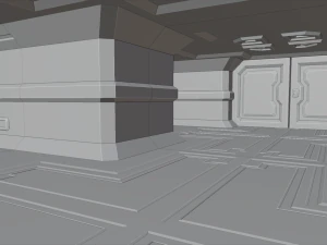 spaceship corridor modules 3D Model