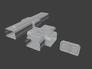 spaceship corridor modules 3D Модель