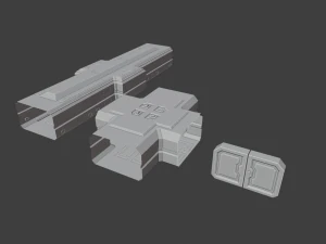 spaceship corridor modules 3D Model