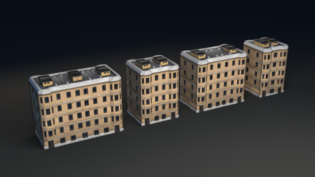 buildings Modèle 3D .c4d .max .obj .3ds .fbx .stl .blend 