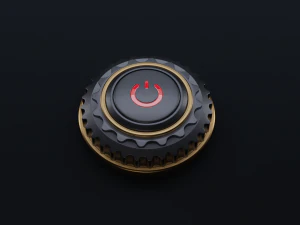 추상 버튼 시작 3D 모델