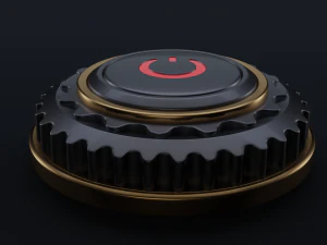 start abstract button 3D Model