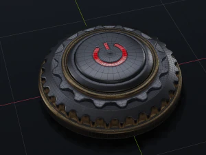 start abstract button 3D Model