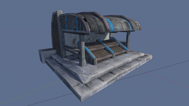bazar stall 3D 모델 .c4d .max .obj .3ds .fbx .stl .blend 