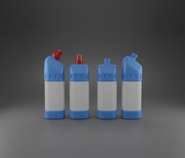 bottles household chemicals supplies 3D 模型 .c4d .max .obj .3ds .fbx .stl .blend 