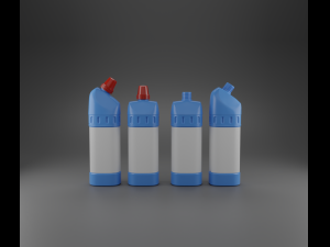 bottles household chemicals supplies 3D Model