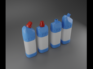 bottles household chemicals supplies 3D 模型