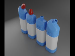 bottles household chemicals supplies 3D 模型
