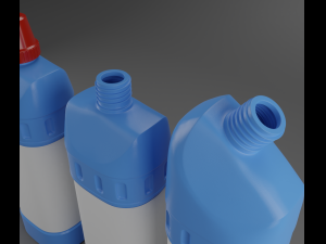 bottles household chemicals supplies 3D 模型