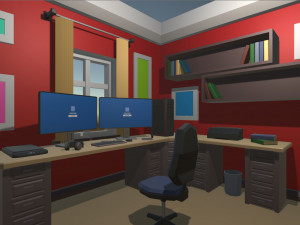 freelancer working room models set 3D Model