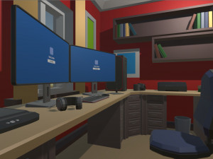 freelancer working room models set 3D Model