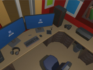 freelancer working room models set 3D Model