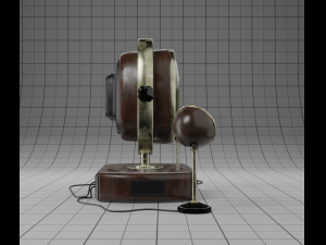 stylized vintage tv set with speakers 3D Модель