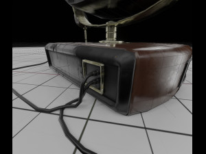 stylized vintage tv set with speakers 3D Модель