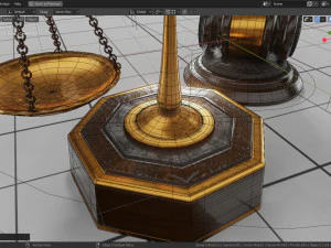 lawyer libra and hammer 3D Model